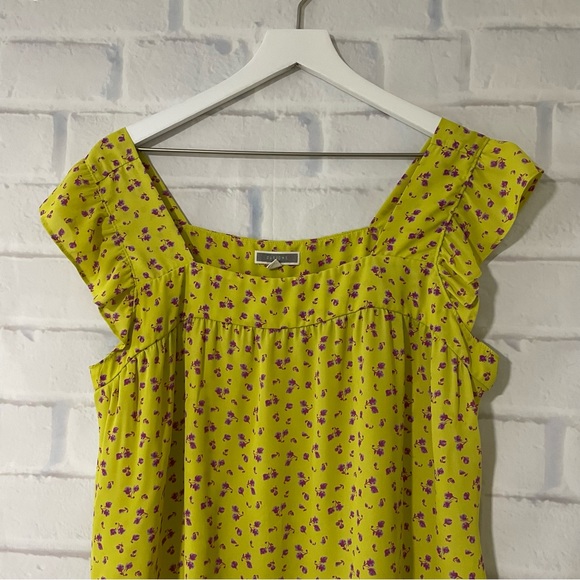 Pleione | Floral Square Neck Flutter Sleeve Blouse - Picture 4 of 5